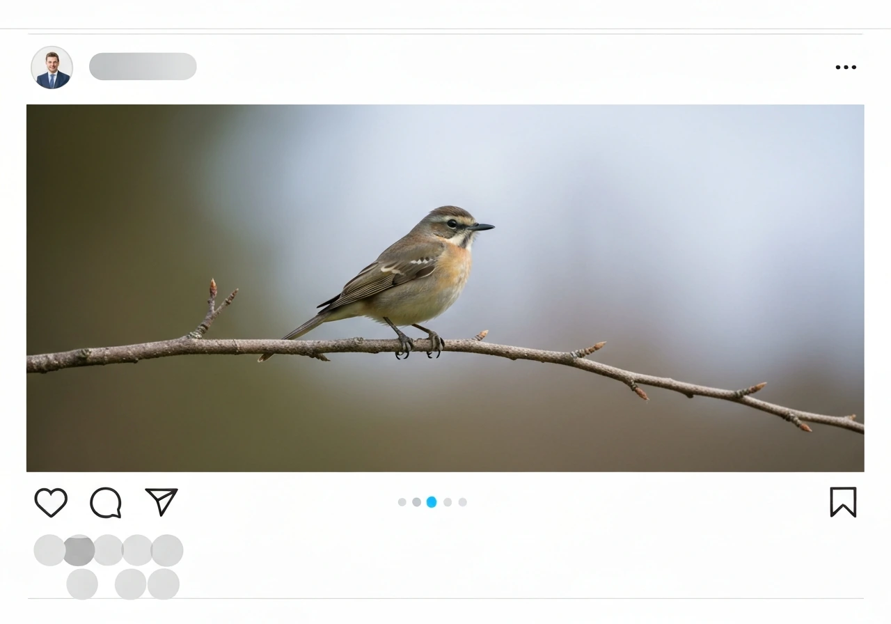 Solitary bird perched outdoors with a moody caption suggesting freedom and solitude.